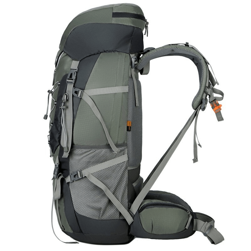 Hiking large capacity water resistant backpack with rain cover and adjustable straps, ideal for outdoor adventures - SF0296